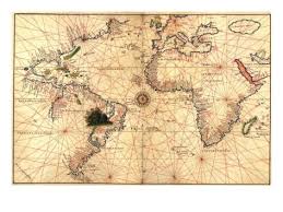 1544 Nautical Map Of The Atlantic Ocean Photo Maps World