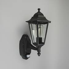 Outdoor Wall Lantern Black With Motion
