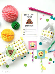 Free Emoji Invitations Emoji Party Ideas Colorful Free Party Perfect