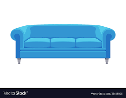 Light Blue Comfortable Sofa Cozy