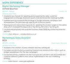 work experience on a resume how to