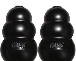 KONG Extreme Dog Pet Toy Dental Chew (2 Pack), Large, Large - 2 Pack, Black, Model:K1-2