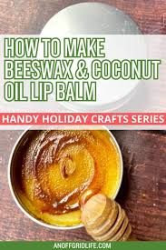 lip balm with beeswax and coconut oil