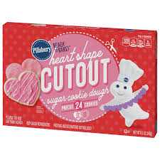 One box of cake mix makes 24 cupcakes or one 9 by 13 cake, with colorful sprinkles appearing as you take a bite. Pillsbury Ready To Bake Cut Out Heart Cookies Hy Vee Aisles Online Grocery Shopping