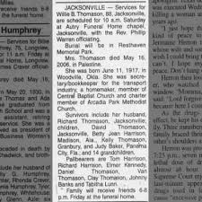 obituary for willie b thomason