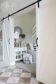 diy double barn door thrifty and chic