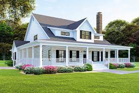 Many styles and ideas are included here to inspire your next house building project or remodeling. Modern Farmhouse Plan With Wraparound Porch 70608mk Architectural Designs House Plans