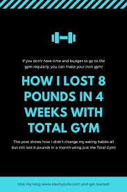 8 pounds in 4 weeks with total gym