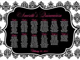 Quinceanera Seating Chart By Printmywedding On Etsy