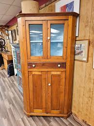 pine antique corner cabinets