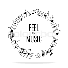 Graphic notation (or graphic score) is the representation of music through the use of visual symbols outside the realm of traditional music notation. Music Frame Circular Notes Design Stock Vector Colourbox