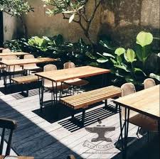 Black Outdoor Restaurant Patio