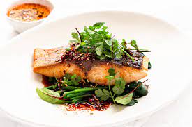 panfried king fish with chilli sauce