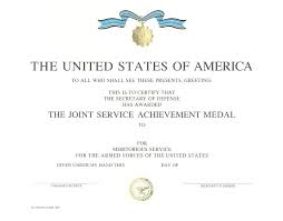 Army Certificate Achievement Medal Template Synonym Fresh