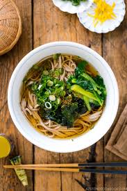soba noodle soup 温かいお蕎麦 just