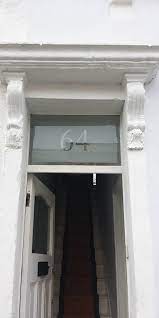 Etched Glass House Number Bristol