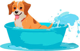 Happy Dog Washing Illustration 33253977 PNG