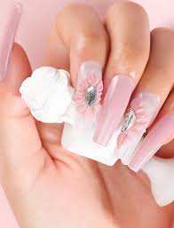 pink acrylic nails design for 2023 spring