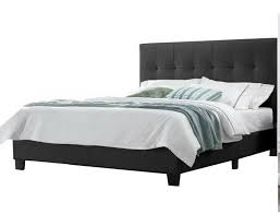queen size bed frame and mattress and