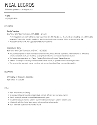 care technician resume sles velvet