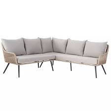 malta 6 seater steel corner sofa set