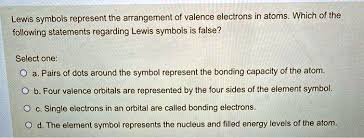 lewis symbols represent the arrangement