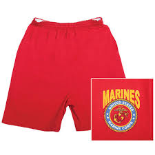us marine corps red shorts devil dog