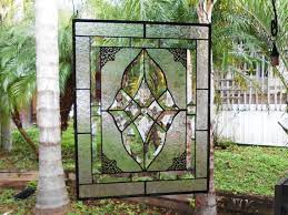 Vintage Look Stained Glass Window Panel