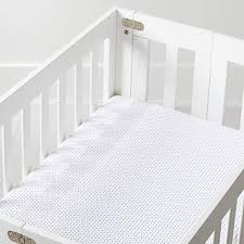 organic swiss dot mini baby crib fitted