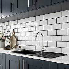 Of course, we also have the grout and adhesive, so you can tile the walls yourself if you'd like to. Wickes Metro White Ceramic Wall Tile 200 X 100mm Wickes Co Uk