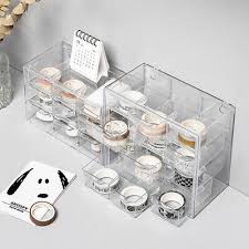 clear box storage organizer mini desk