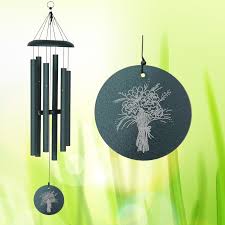 green carnation bouquet wind chime
