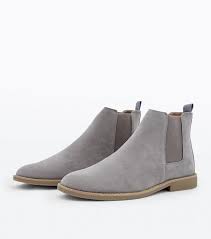 Deer stags rockland men's chelsea boots. Pale Grey Faux Suede Chelsea Boots New Look