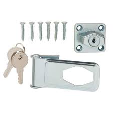 zinc plated key locking safety hasp