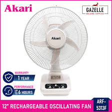 Constructed with quality and durability, the grills will not rust or corrode. Akari 12 Inch Rechargeable Oscillating Fan Arf 5313f Shopee Philippines