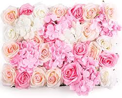 3 awesome wall decor ideas with paper flowers and paper butterflies. Amazon Com Flower Wall Decor 3d Flower Wall Panel Silk Flowers For Wedding Backdrop Bridal Shower Event Baby Girls Room Nursery Home Decor Pink Wall Decor Rose And Hydrangea Premium Silk Flowers Kitchen