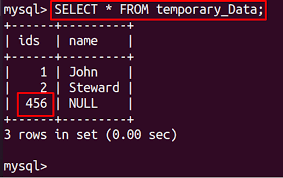 select into temp table statement in mysql