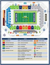 Bank Of America Stadium Seating Chart Comprehensive Panthers