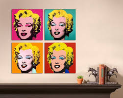 4 Panel Quad Famous Marilyn Monroe Andy