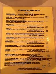 Menu items and prices are subject to change without prior notice. Cactus Flower Cafe 8725 Ortega Park Dr Navarre Fl Restaurants Mapquest