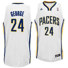 Paul george's recent injury looked like a tug of war between two pandas fighting over the last bamboo stick. Indiana Pacers 24 Paul George Revolution 30 Swingman Home Authentic Jersey Indiana Pacers Jersey Indiana