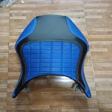 Two Wheeler Blue And Black Bike Seat Cover