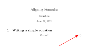 how to align text and formulates in latex