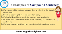 What are 5 examples of compound sentences?