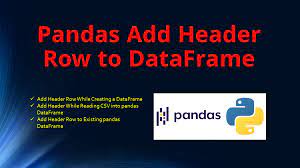 pandas add header row to dataframe