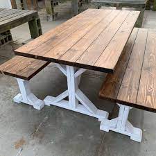 Great savings & free delivery / collection on many items. Rustic Farmhouse Kitchen Table Set Littlerusticshop