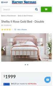 rose gold double bed from harvey norman