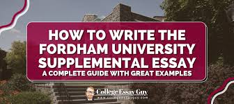 how to write the fordham university