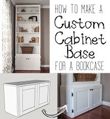 build a custom cabinet base for a bookcase