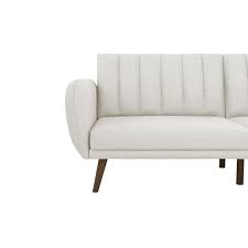 novogratz brittany gray linen futon